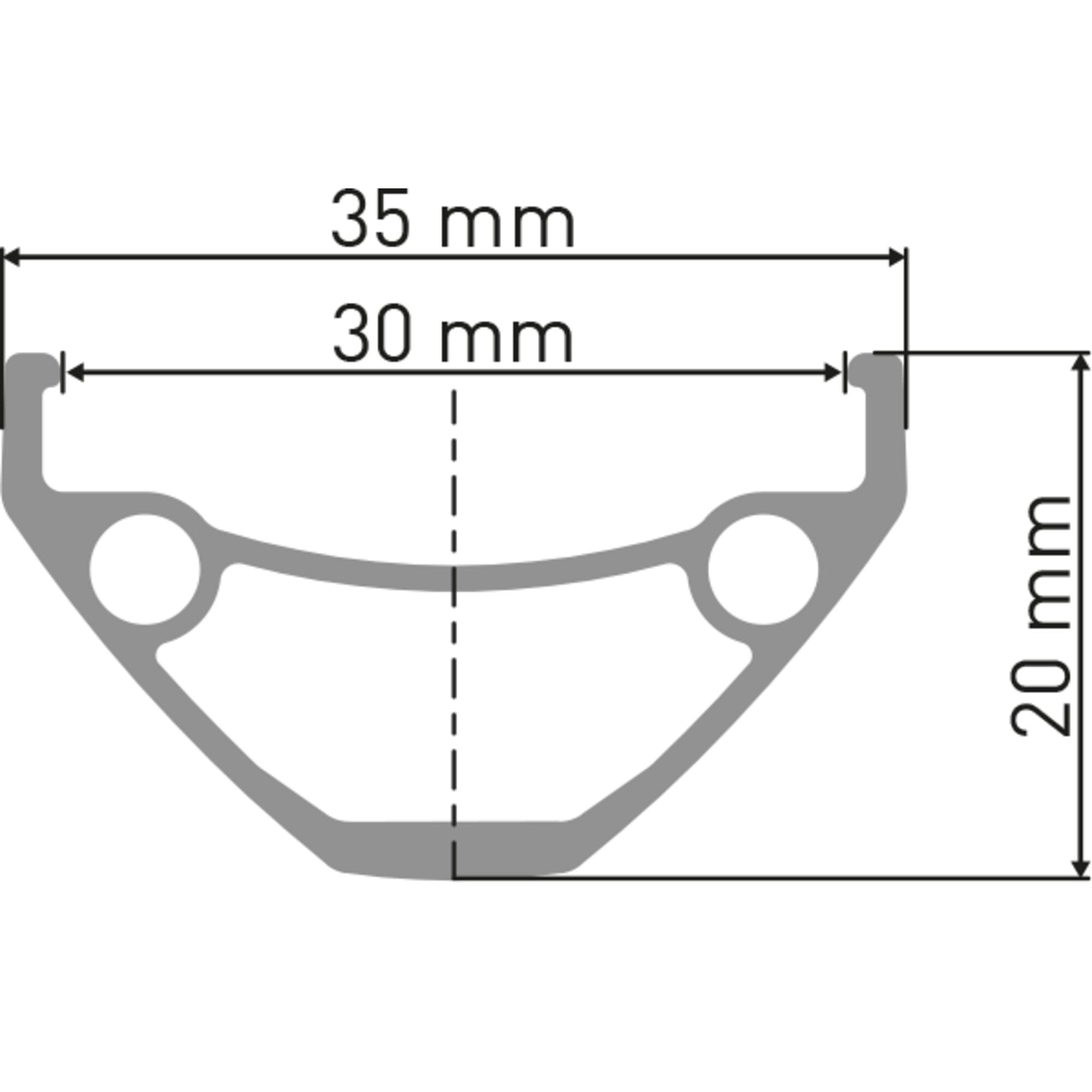 DT Swiss D 1900 wheel, 30 mm rim, 12 x 110 mm axle, 26 inch front