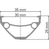 DT Swiss D 1900 wheel, 30 mm rim, 12 x 110 mm axle, 26 inch front
