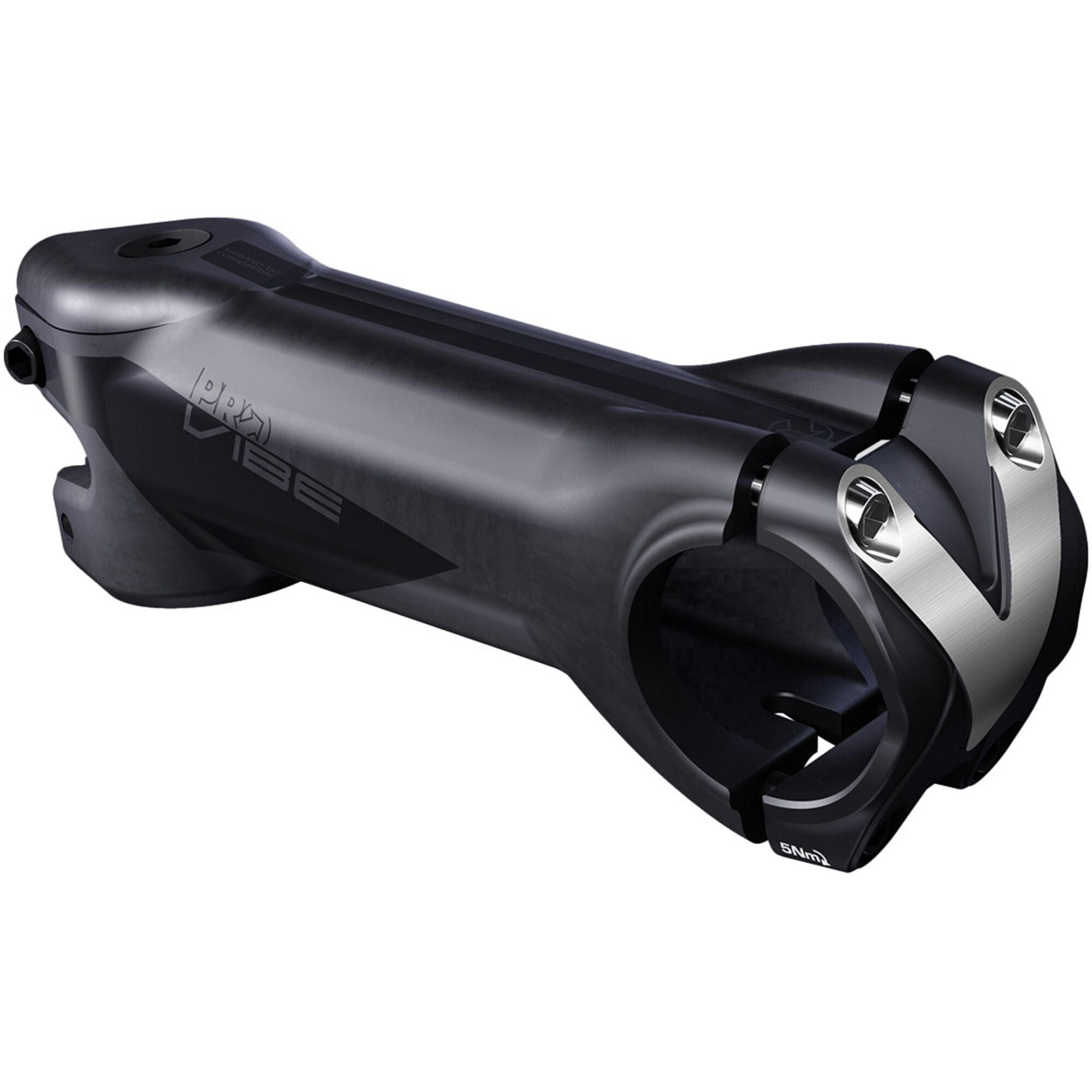 PRO VIBE alloy bike stem with 31.8mm clamp, -10° angle, compatible with Shimano Di2, showing sleek component design.