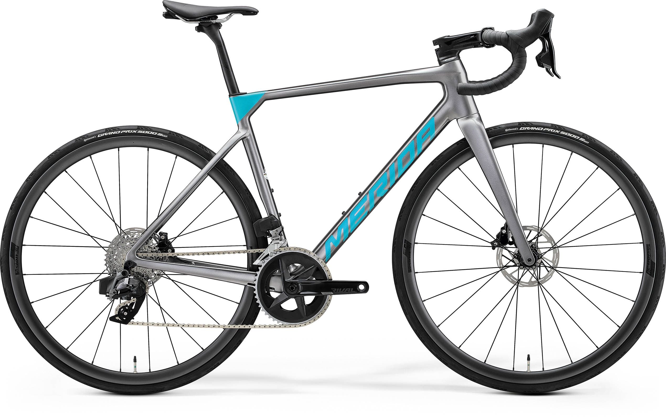 Merida Scultura 7000 - Grey/Teal - MY24 Road Bike | Swinnerton Cycles