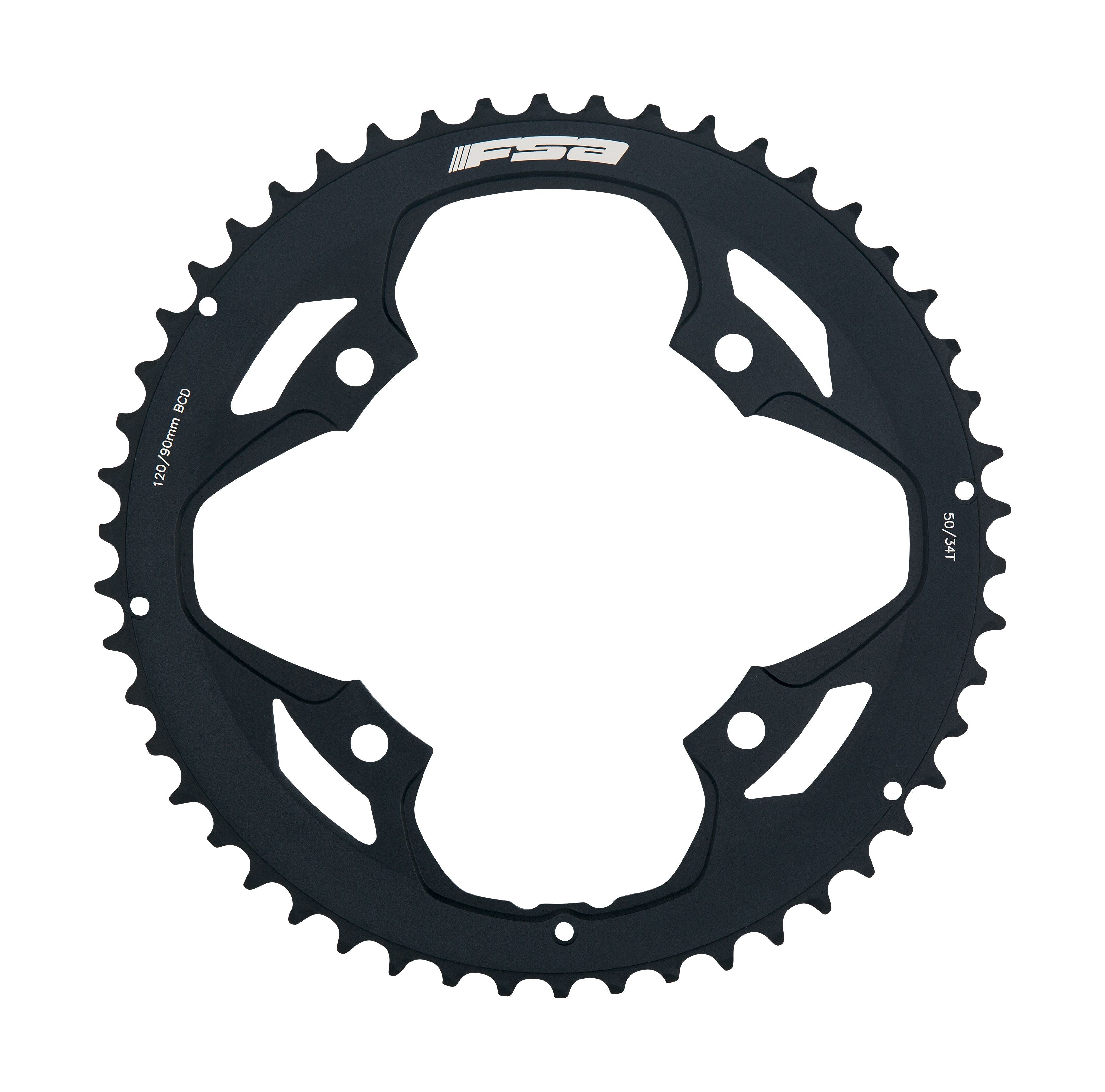 FSA Vero Pro Road Chainring 2017 Only (2x11, 110x48T, Black, 4h)