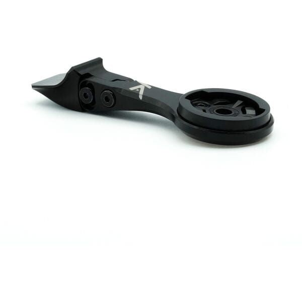 K-Edge Garmin Trek Madone Gen 8 mount in black anodized finish, adjustable bike accessory for secure device attachment.