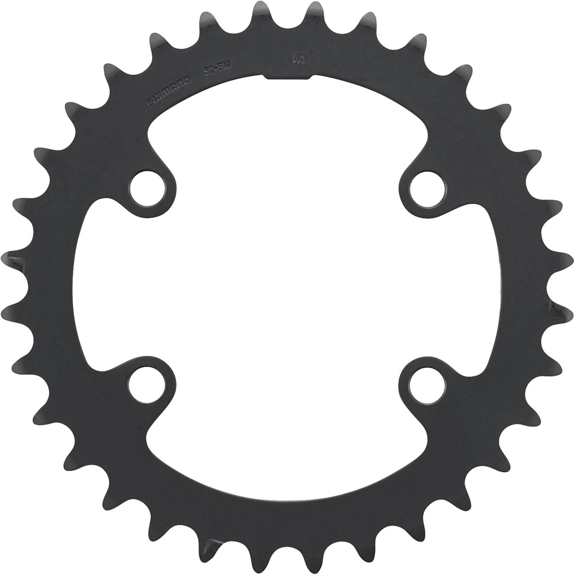 Shimano CUES FC-U6010-2 32-tooth 11-speed double inner chainring for 46-32T crankset, bicycle component, black metal gear