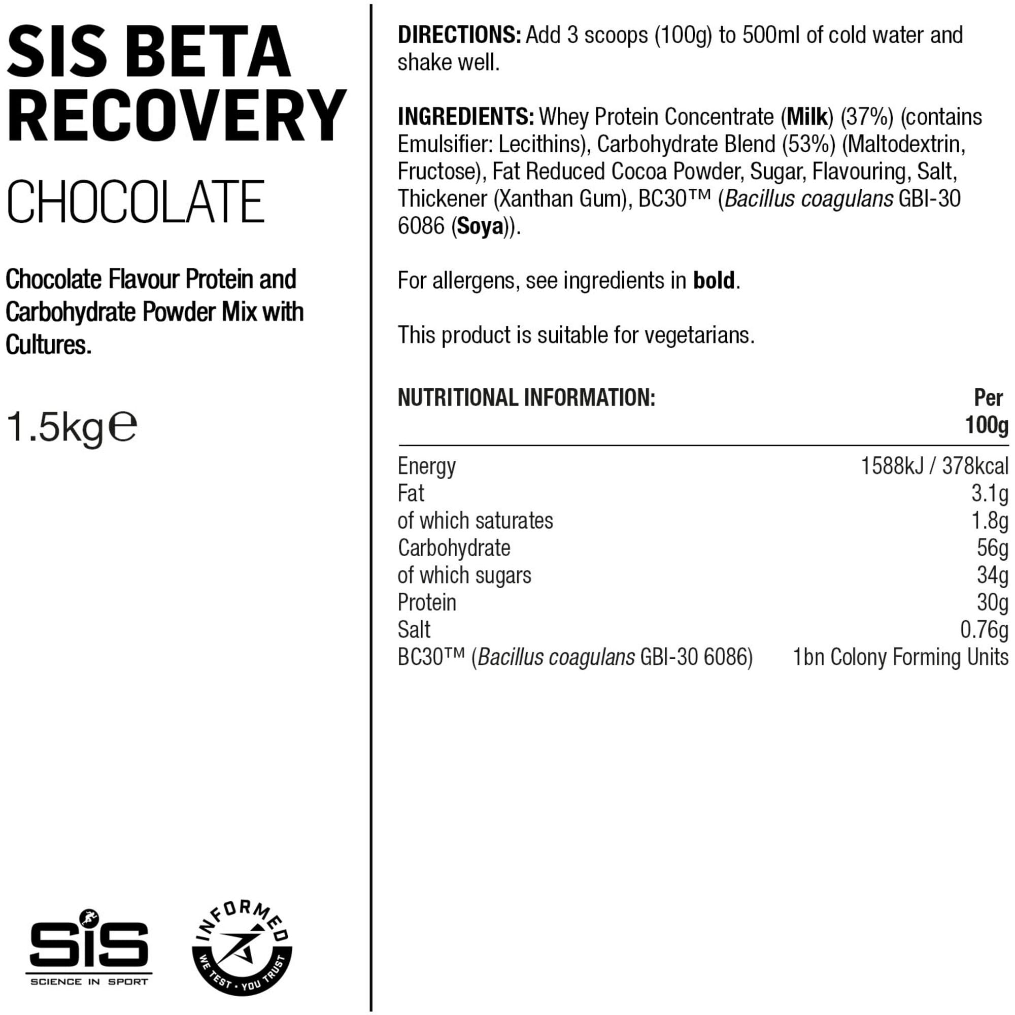 Science In Sport Beta Recovery Drink Powder