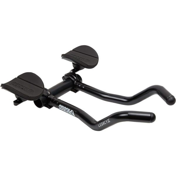 Profile Design Legacy II Aerobar for triathlon cycling with adjustable armrests, lightweight carbon components for endurance riding.