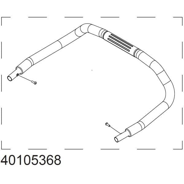 Thule Handlebar Single 17-X replacement accessory for Chariot strollers 2017+ displayed on a product image