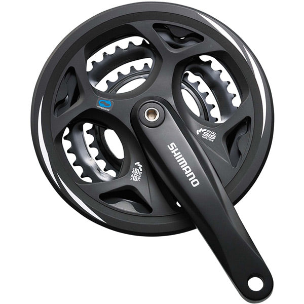 Shimano Altus FC-M311 Altus square taper chainset, 48/38/28T, with chainguard, 170 mm