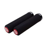 Sram Locking Grips Foam 129Mm Black With Single Black Clamp And End Plugs Grips