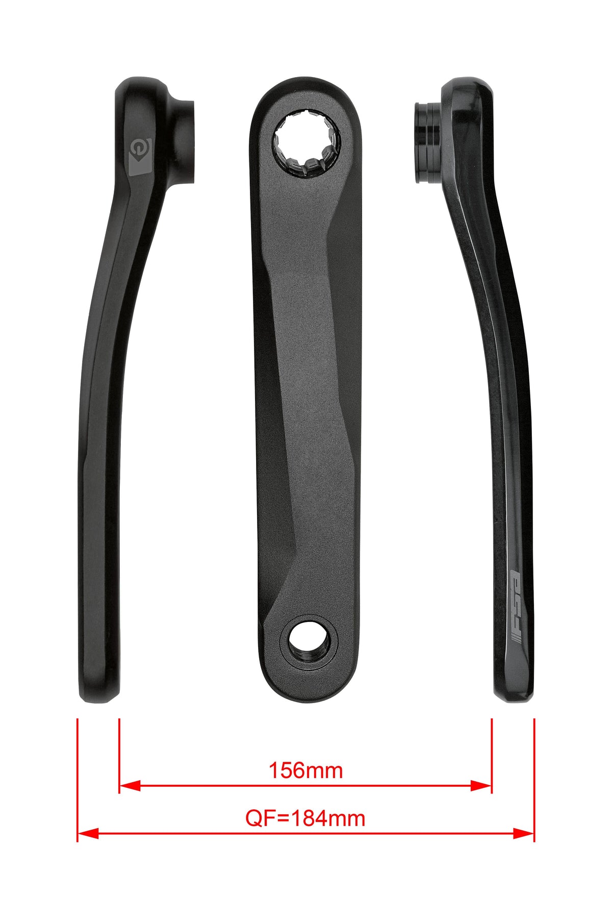 FSA Ebike Chainset CK-745 ISIS 25.7mm Black