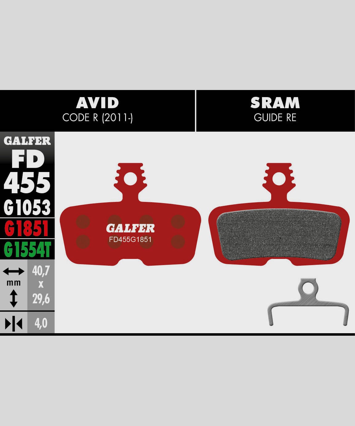 Galfer Advanced Bike Disc Brake Pad