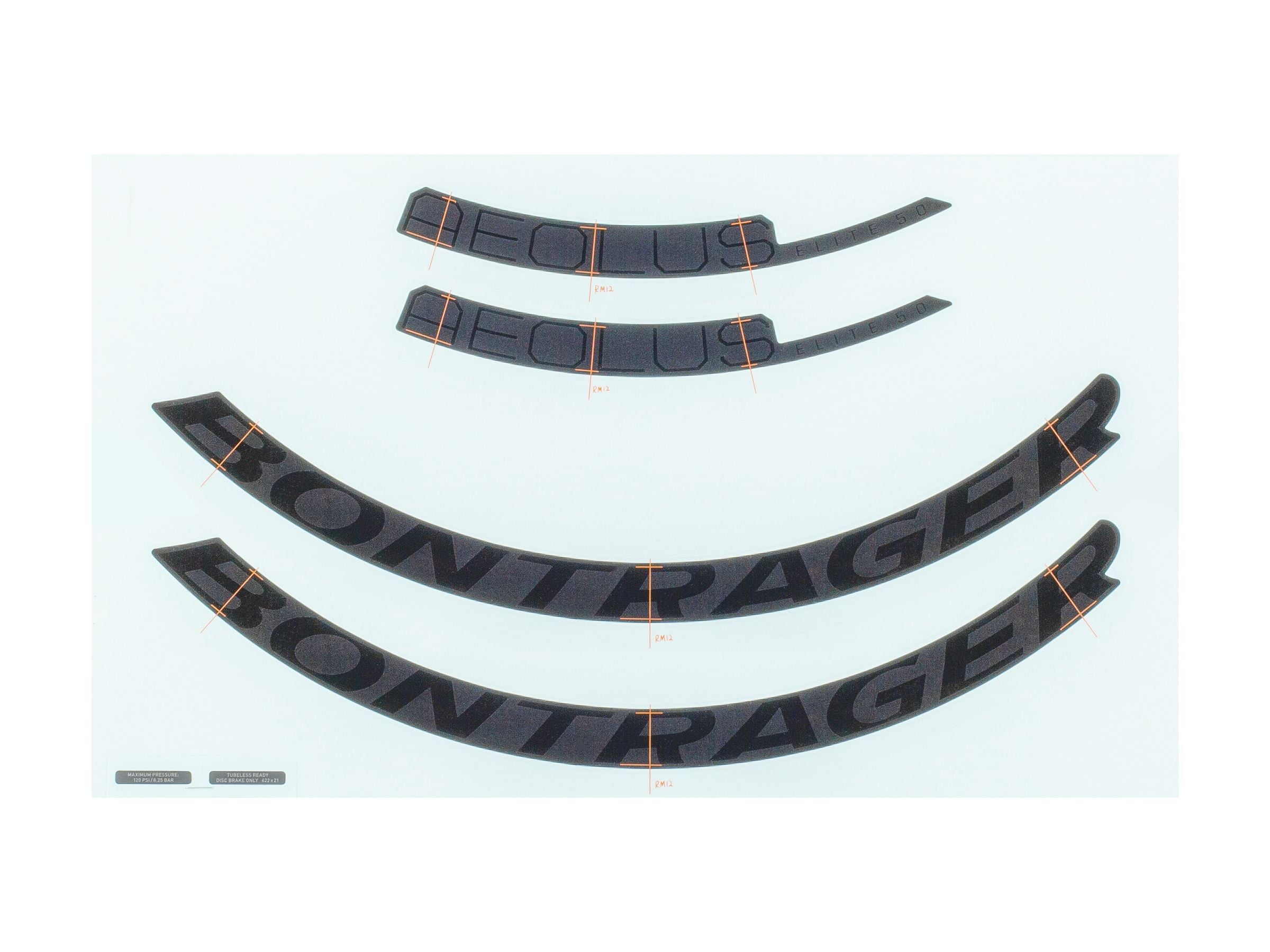 Bontrager Aeolus Elite Rim Decal Sets Rim Spares