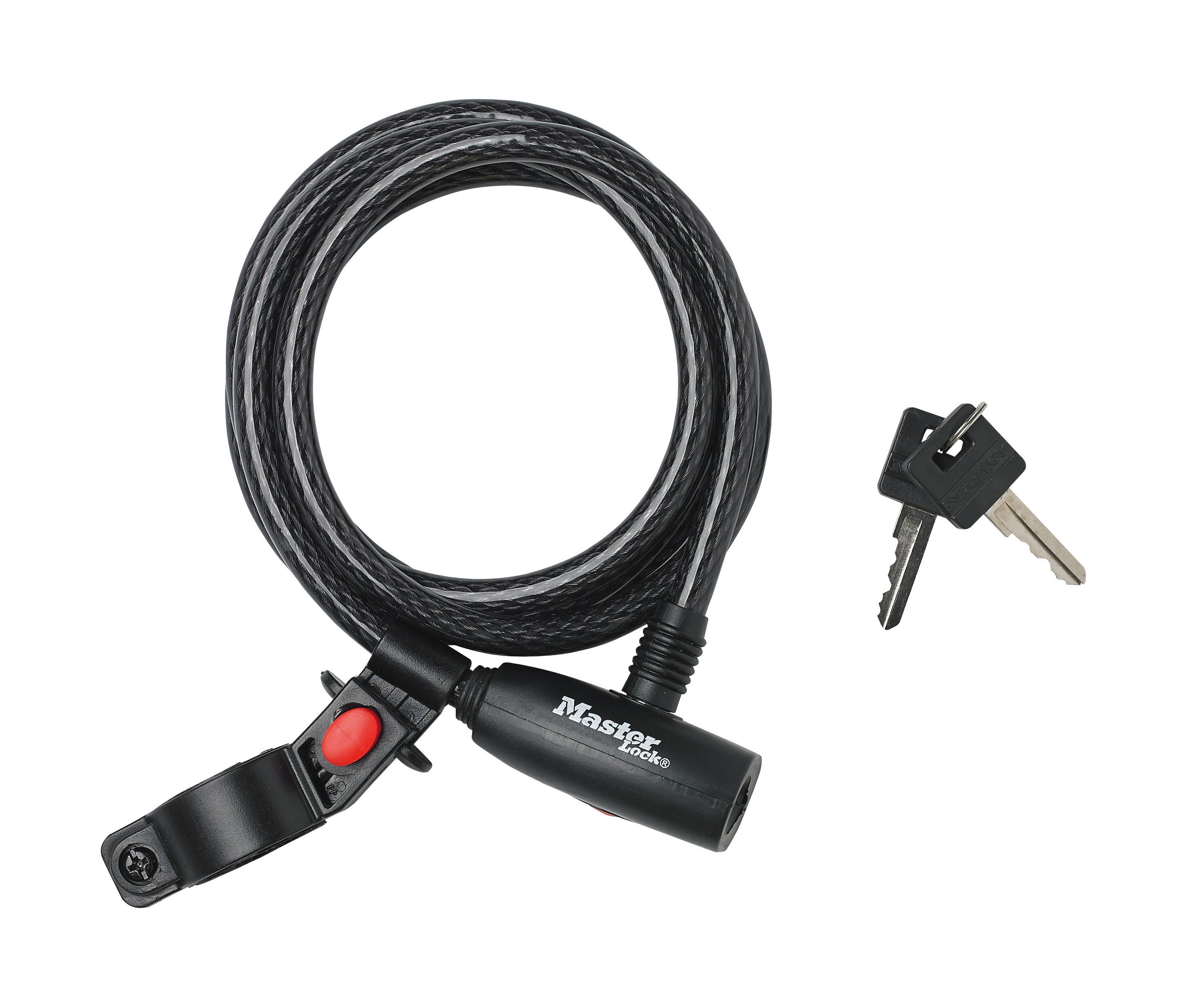 Master Lock Cable Locks - Cable Key Lock 10mm x 1.8m [8232] Black