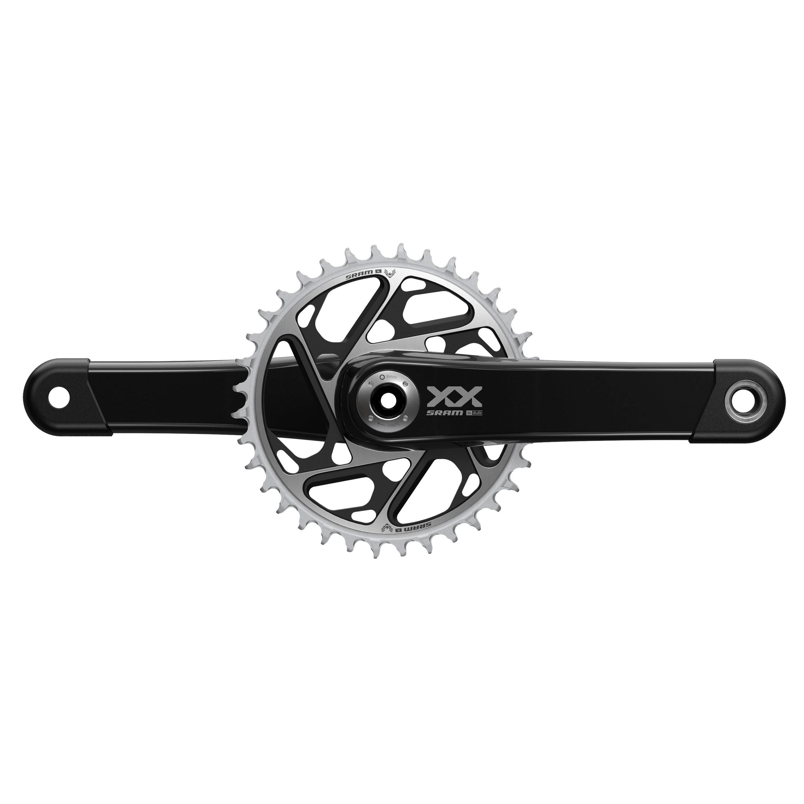Sram Crankset Xxsl Eagle Q174 55Mm Chainline Dub Black 34T T-Type (Bb Not Included) 2022