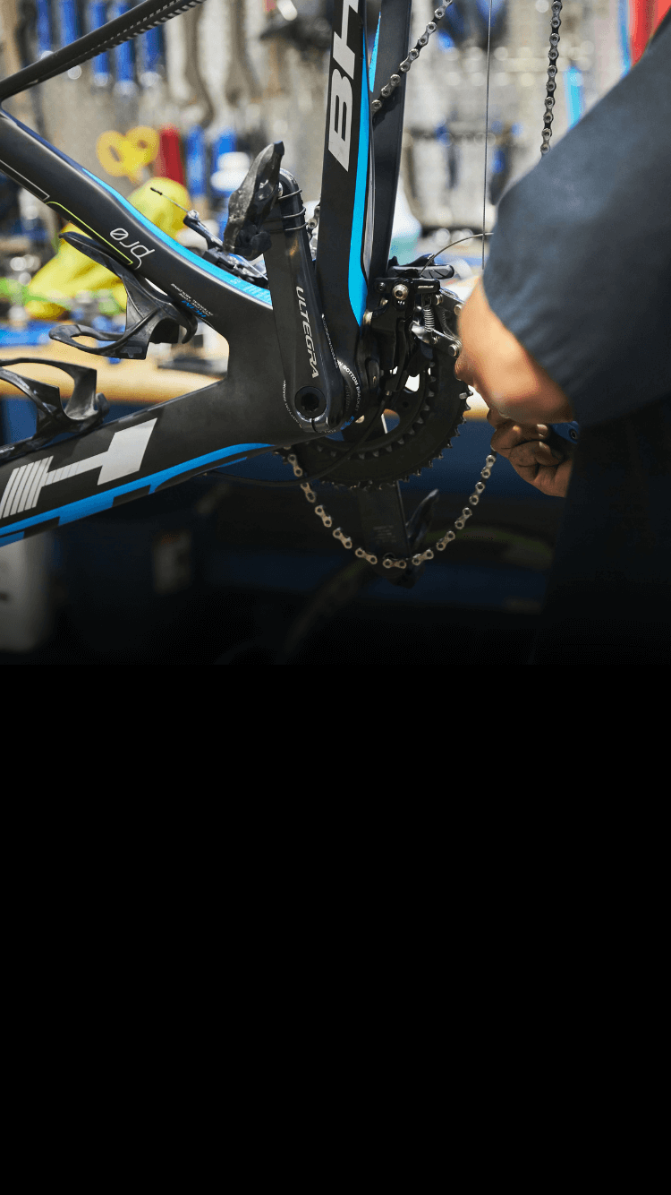 A bike being fitted