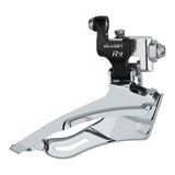 MicroSHIFT R9 front derailleur for 3x9 MTB bikes, durable and precise shifting component with a bronze finish.