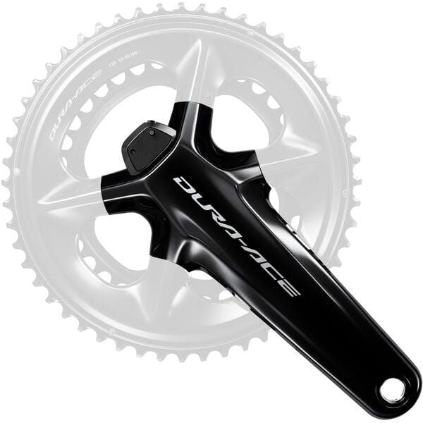 Shimano Dura-Ace FC-R9200 12-speed double power meter crankset with 160mm crank arms, bicycle components for high-performance cycling.