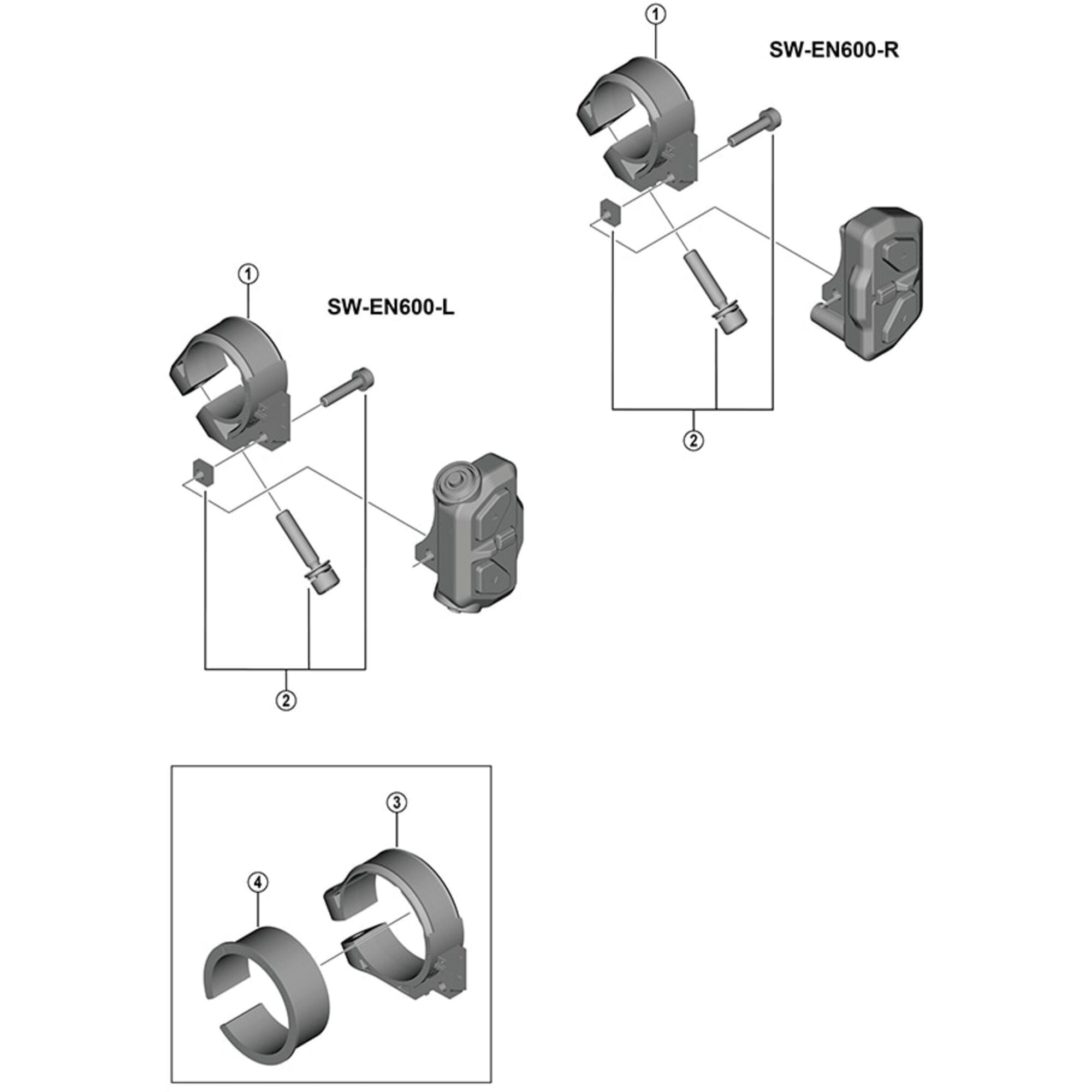 Shimano Sw-En600 Stay 22.2 Mm With Nut Spares & Accessories