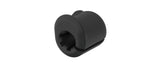Black Trek internal housing chainstay grommet, cable housing protector, designed to fit Trek bicycle components for smooth cable routing.