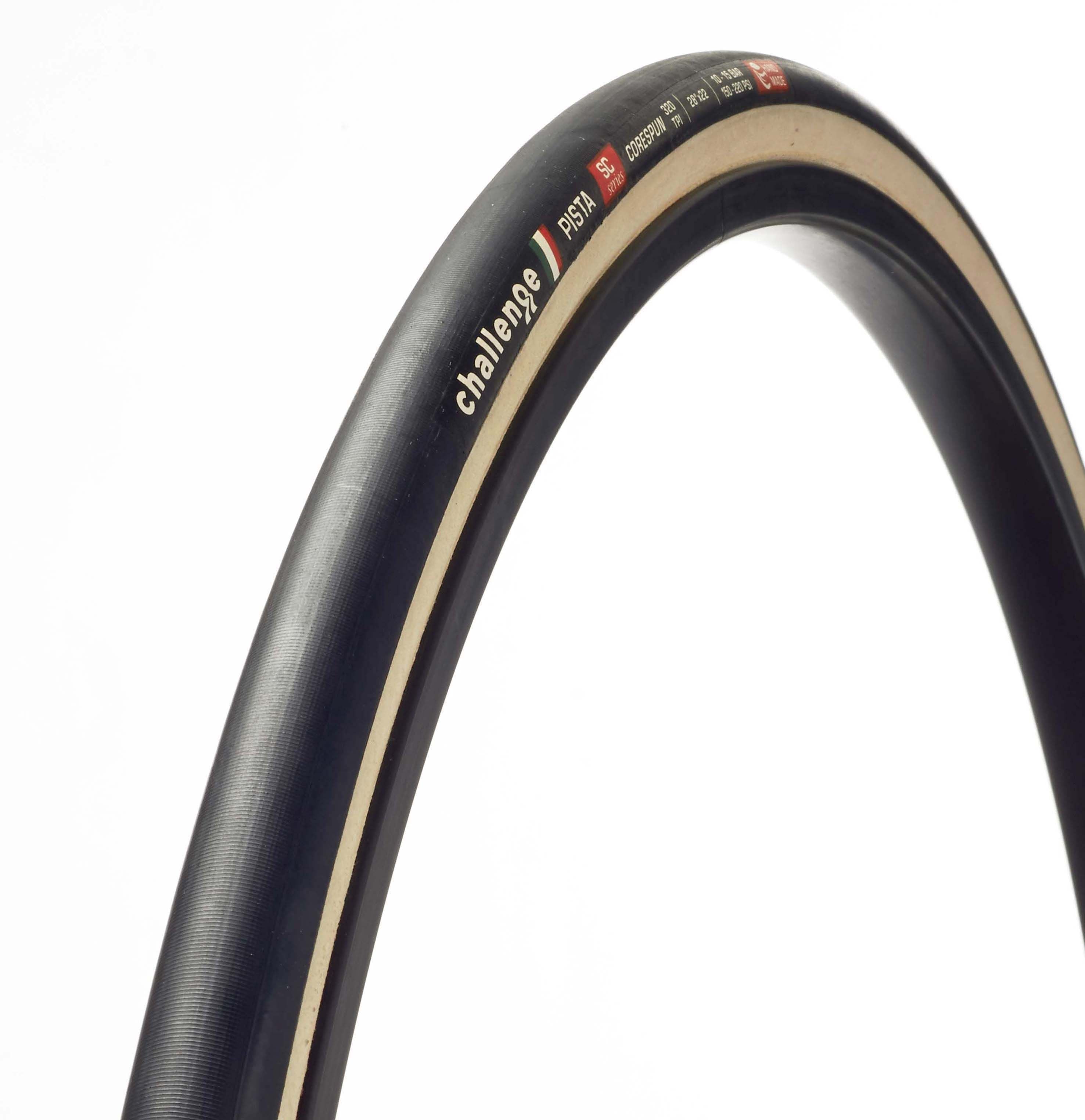 Challenge PISTA SC S-H-TU White Track Tyre 28in x 22mm 320 TPI for Velodrome | Swinnerton Cycles