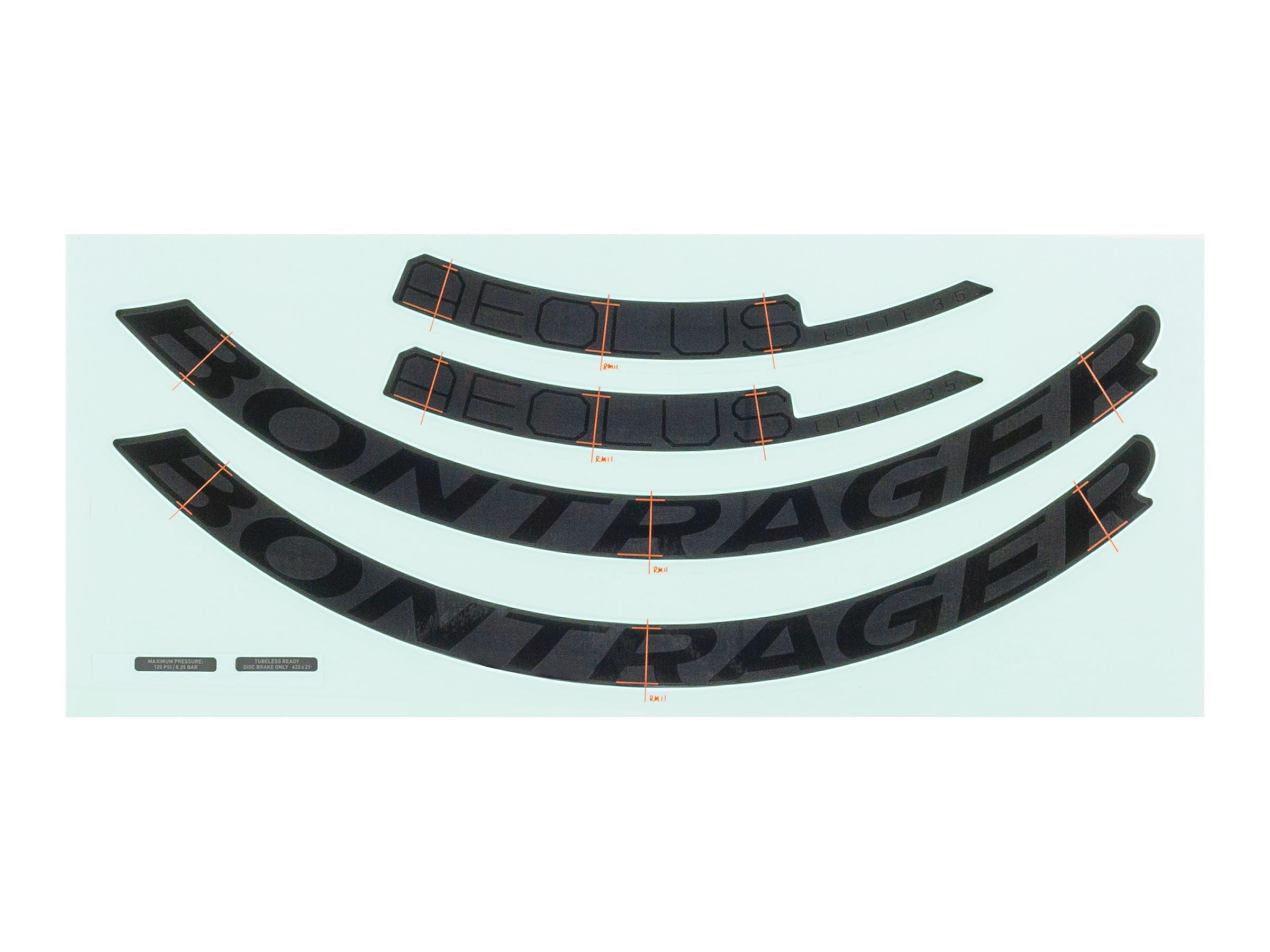 Bontrager Aeolus Elite Rim Decal Sets Rim Spares