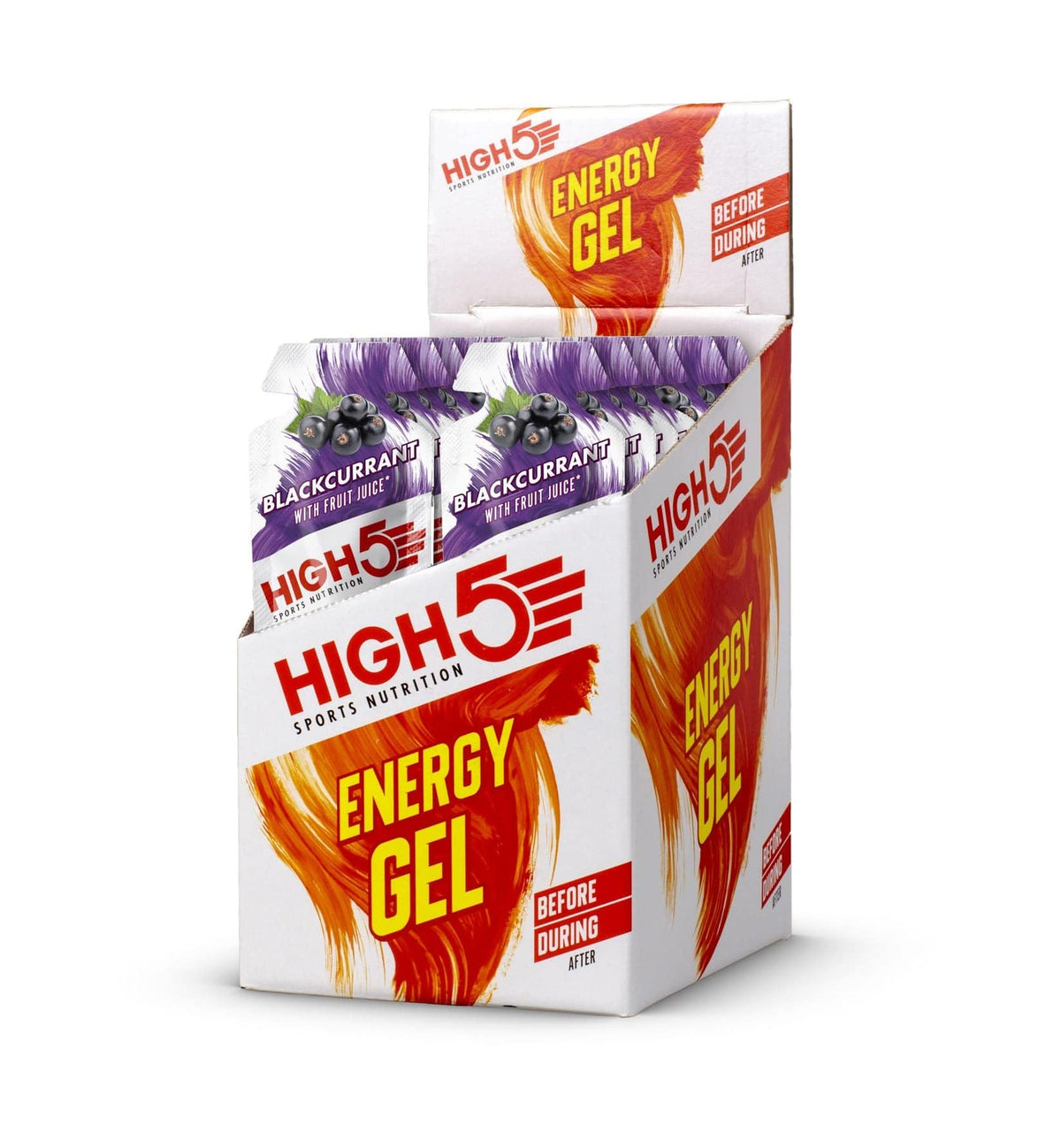 High5 Energy Gel sachets for endurance sports, fast carbohydrate fuel, 20-pack, portable sports nutrition accessory