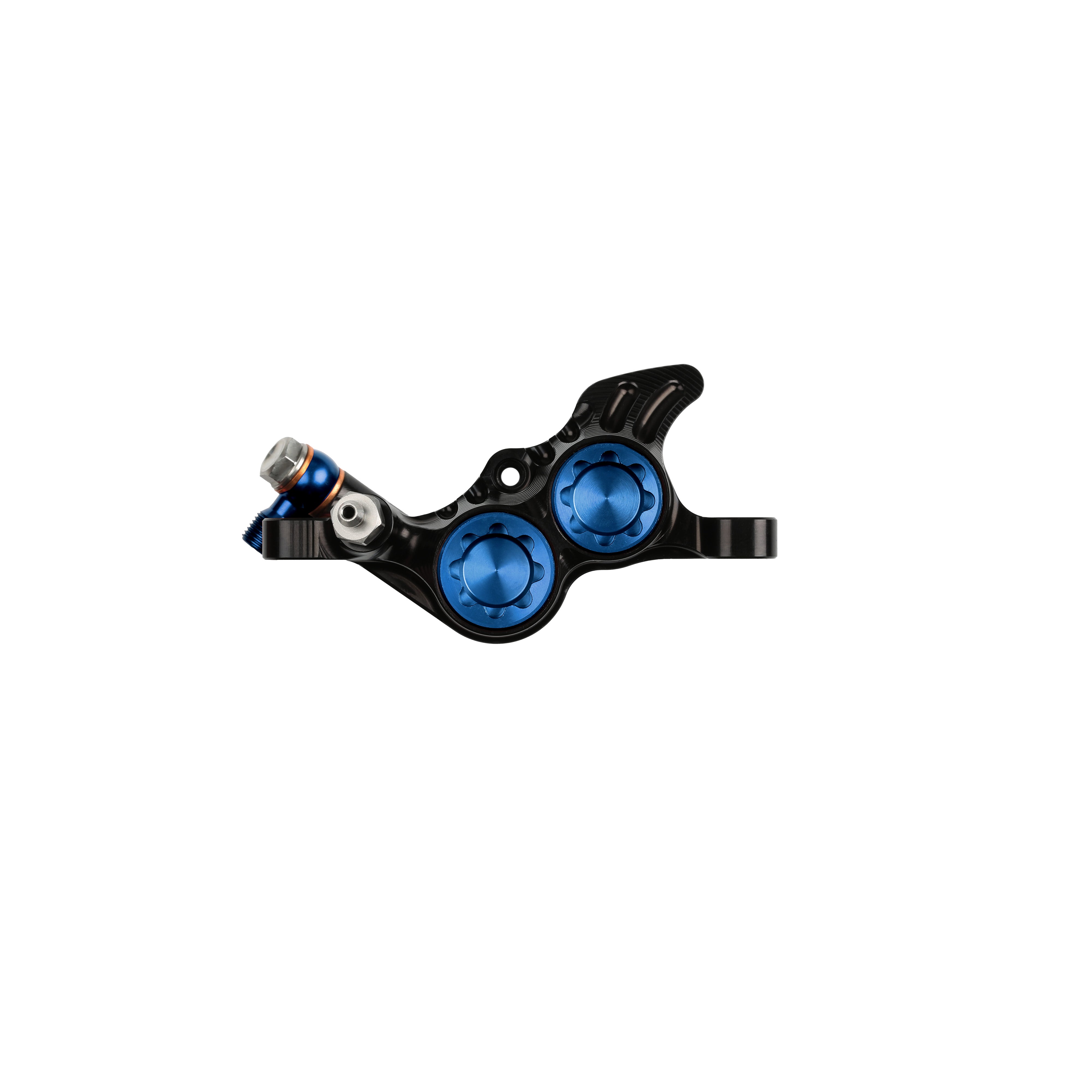 Hope GR4 complete caliper brake assembly for performance disc bikes, showing the detailed brake components and mounting hardware.