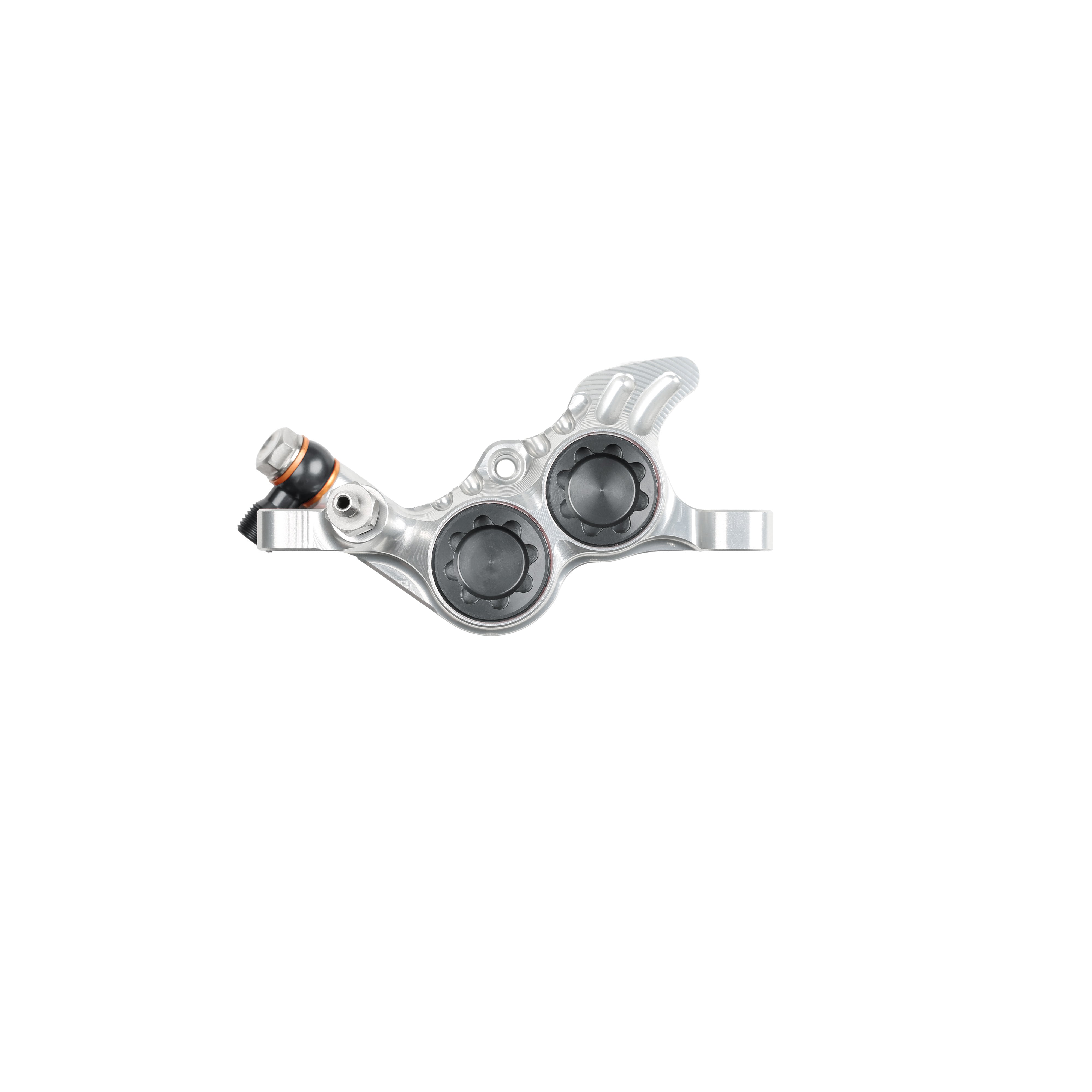 Hope GR4 complete caliper brake assembly for performance disc bikes, showing the black component with mounting hardware.