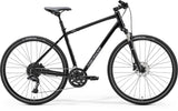 Merida Crossway 300 - Black - MY24 Hybrid Bike | Swinnerton Cycles