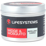 Lifesystems mosquito and midge repellent candle, plant-based outdoor insect protection accessory with natural ingredients.
