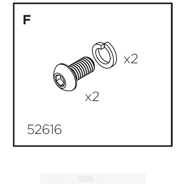 Thule Racks - Pack'n Pedal Hook fixing bolts with washers