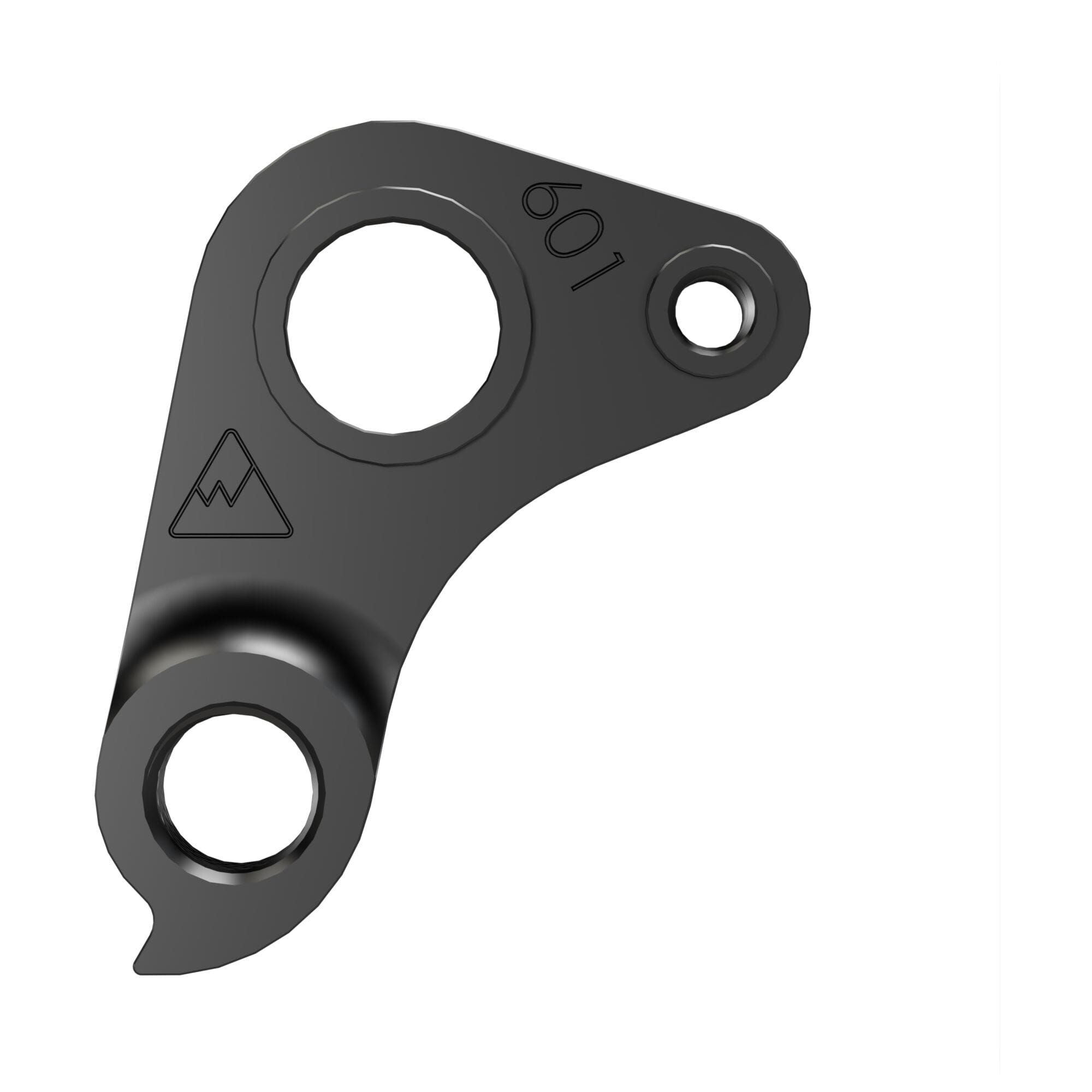 Wheels Manufacturing Replaceable Derailleur Hanger 601 for Specialized Aethos 2020+ bike, mounted on rear dropout.