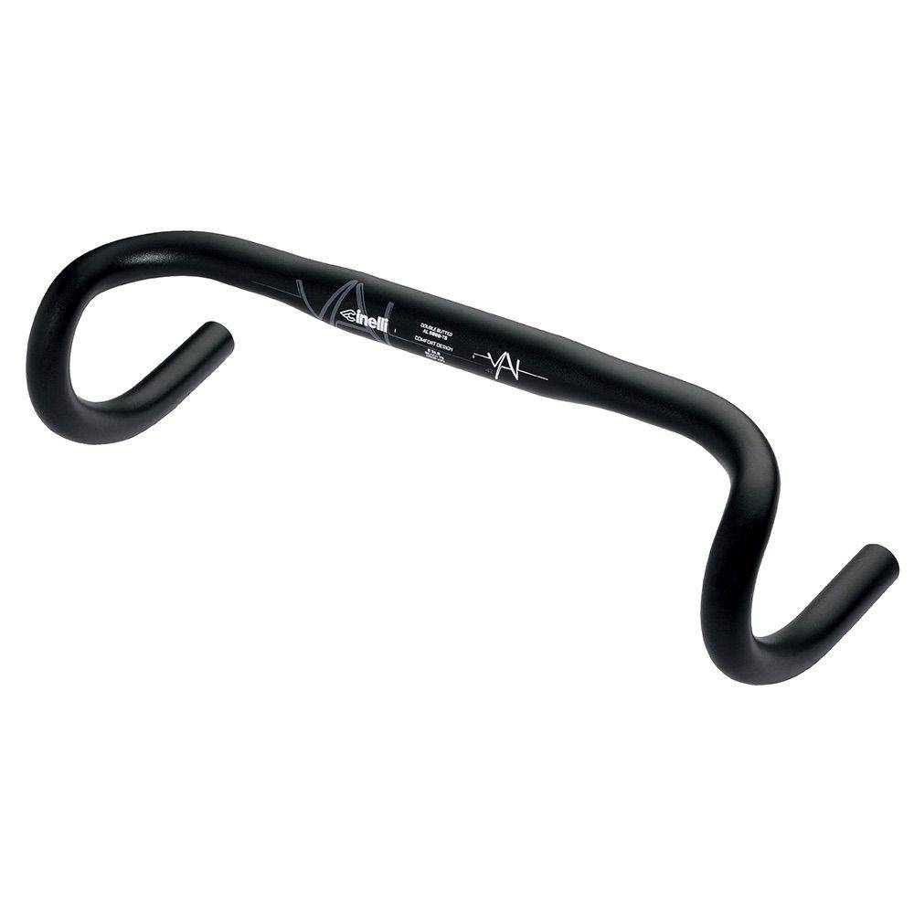 Cinelli Vai shallow drop road handlebar made of lightweight aluminum with 31.8mm clamp diameter, designed for cycling components.