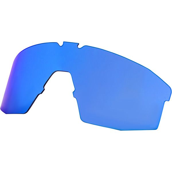 Madison Eyewear Enigma upgrade lens with UV protection and scratch resistance, shown in a close-up image.