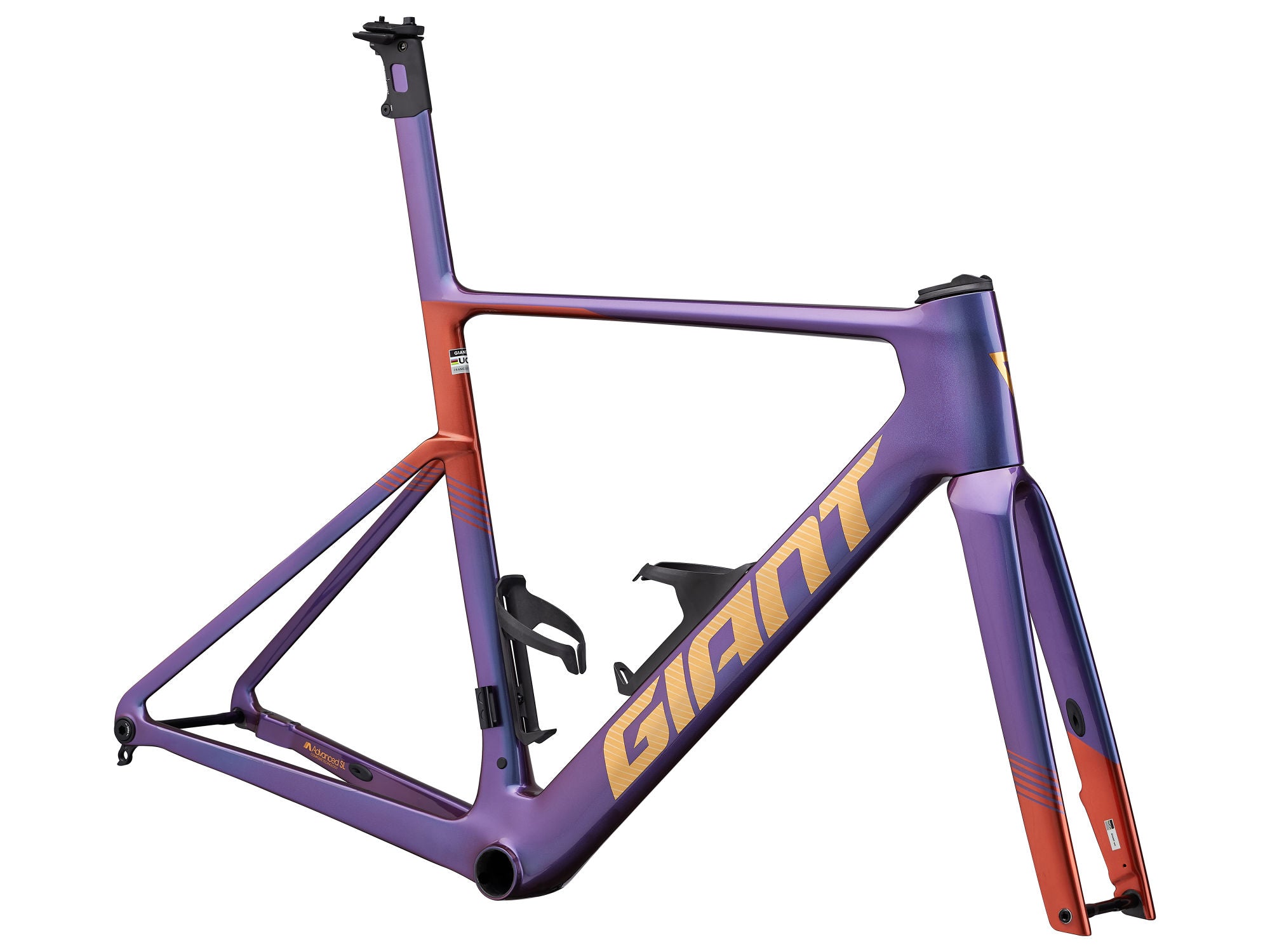 Giant Propel Advanced SL-FF 2027 aerodynamic road bike frame showcasing sleek carbon design and aerodynamic tubing.