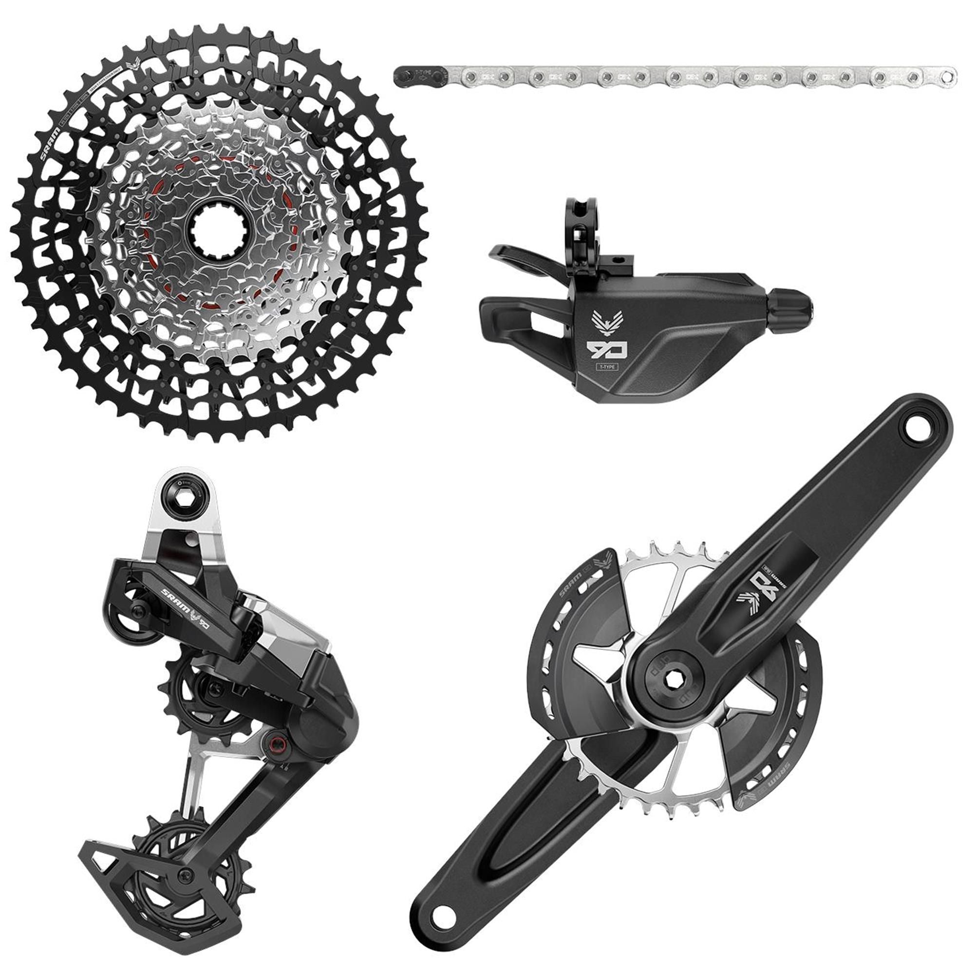 Sram Eagle 90 Dub Groupset (Rear Der, Trigger Shifter W Clamp, Crankset Dub Mtb Wide W Dm 32T T-Type Chainring W/2 Guards, Gx T-Type Chain 126L, Cs Xs-1275 Blk 10-52T)