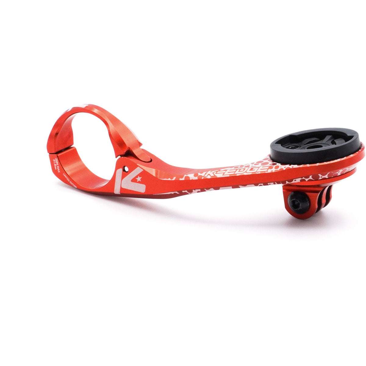 K-Edge Limited Edition Garmin and Wahoo Max XL Combo Mount, 31.8mm, Chameleon Red