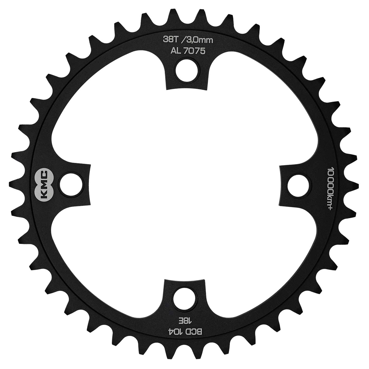 KMC Chain Ring - 104pcd 4 Arm Wide Single Speed Chainrings