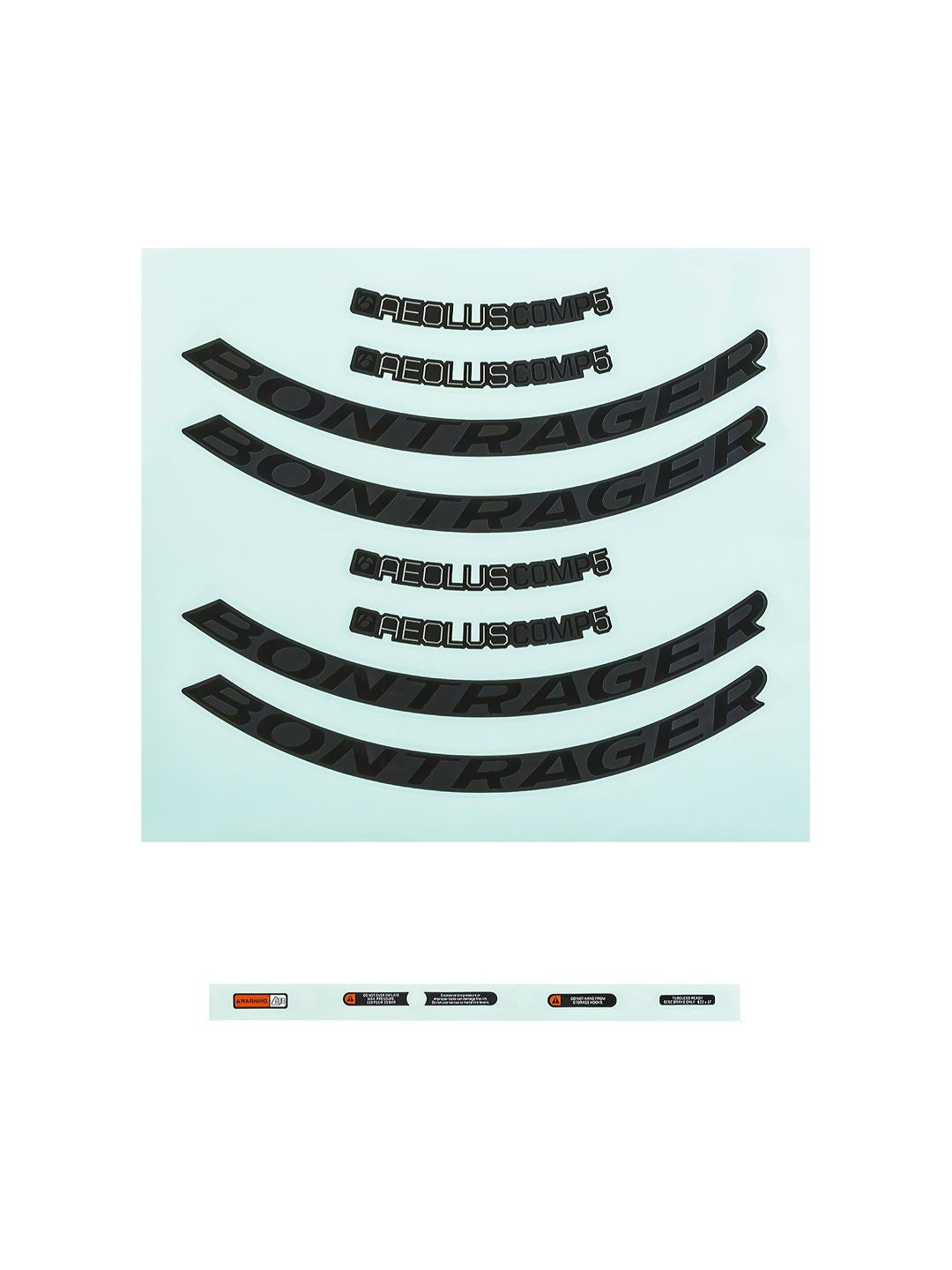 Bontrager Aeolus Comp Disc Rim Decal Sets Wheel Spares