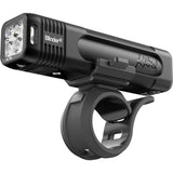 Knog Blinder Pro 700 front bike light showing its compact design, USB-C port, waterproof IP67 rating, and bright LED beam.