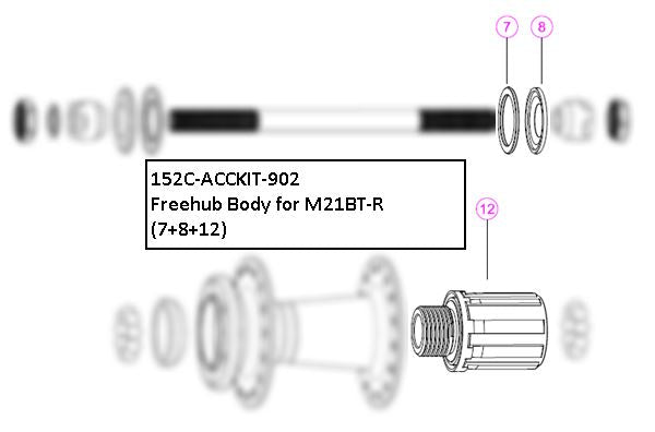 Freehub Body Service Kit for M21BT-R by Giant – Maintenance & Repair Kit