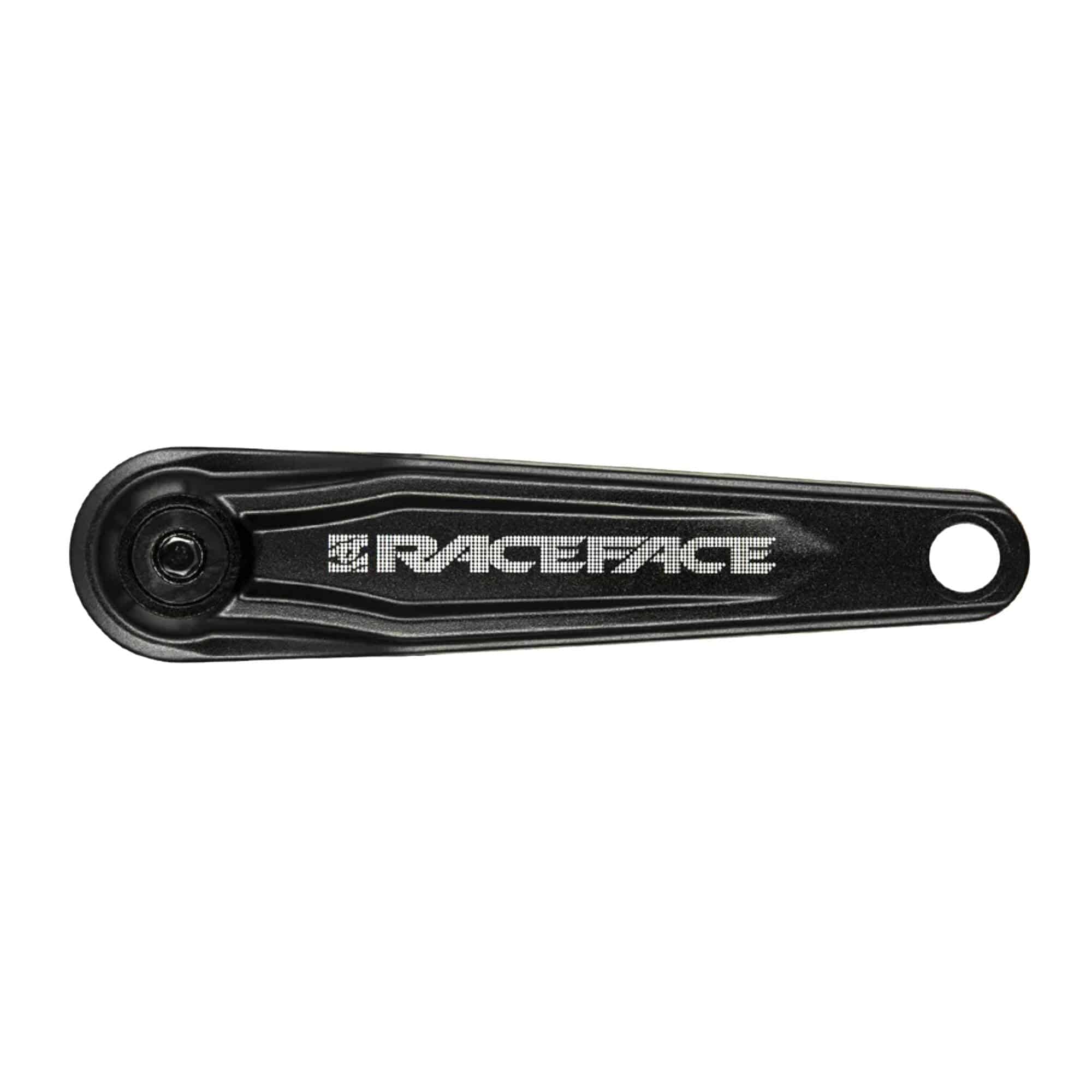 Race Face Ride cranks arms only, CNC machined XC and trail bike components, black aluminum with detailed machining visible.