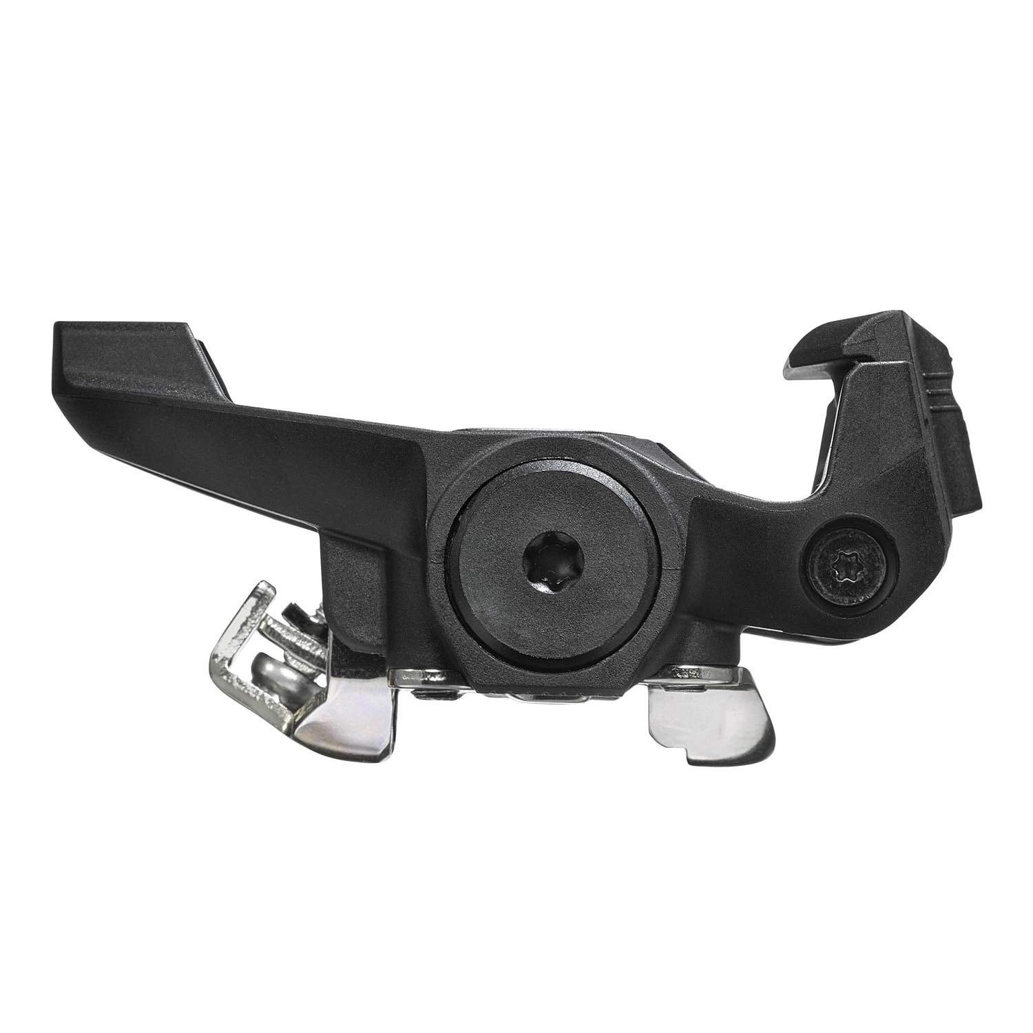 Look Indoor Dual Clipless Pedals for indoor cycling, compatible with DELTA and SPD cleats, shown with metal pedal body and adjustable straps.