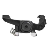 Look Indoor Dual Clipless Pedals for indoor cycling, compatible with DELTA and SPD cleats, shown with metal pedal body and adjustable straps.