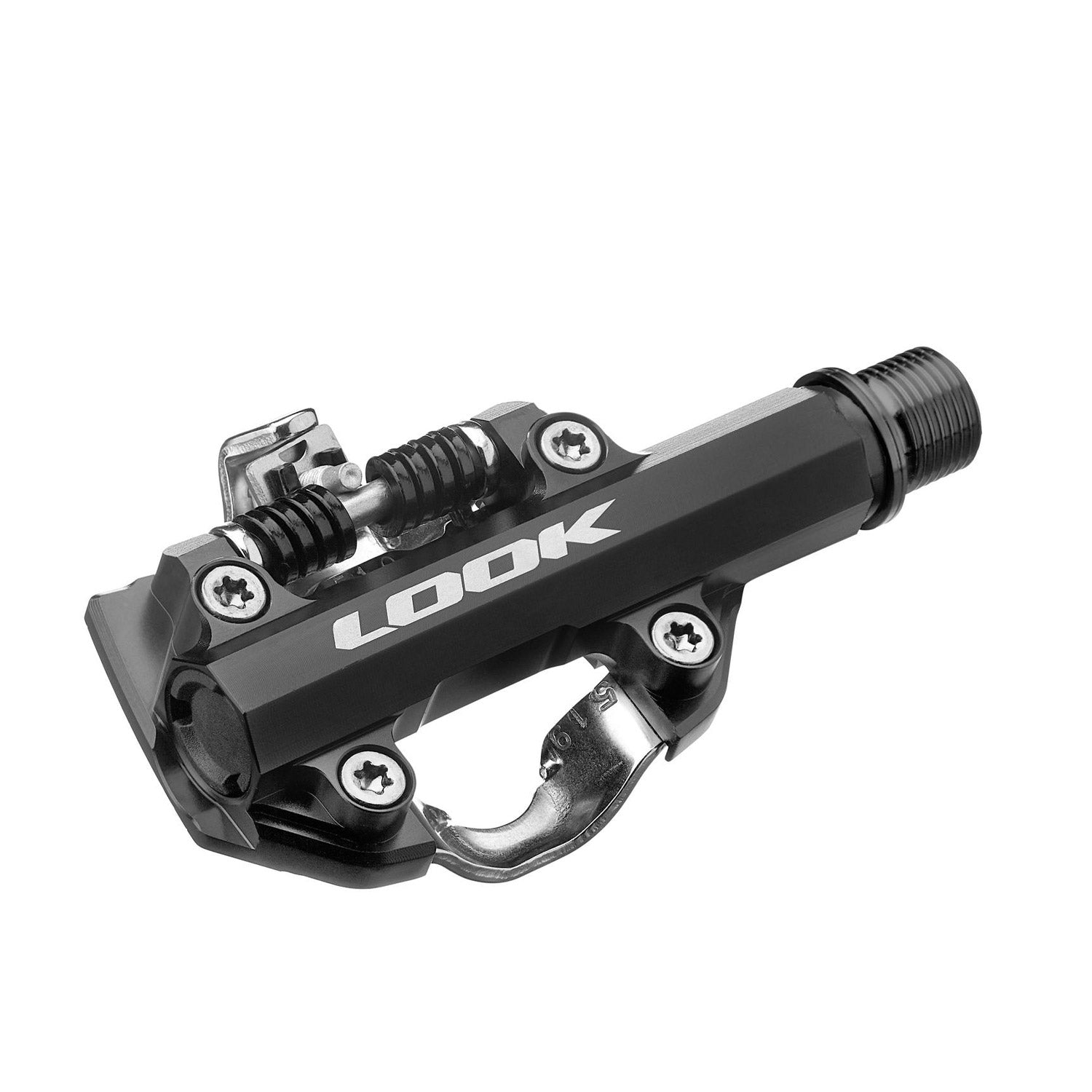 Look X-One-G Max gravel bike pedals with SPD compatibility, single-sided design, durable components, and clipless pedal system.