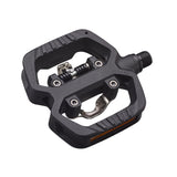 Look X-Venture dual-sided MTB pedals with SPD clipless and platform grip, designed for versatile mountain biking components.