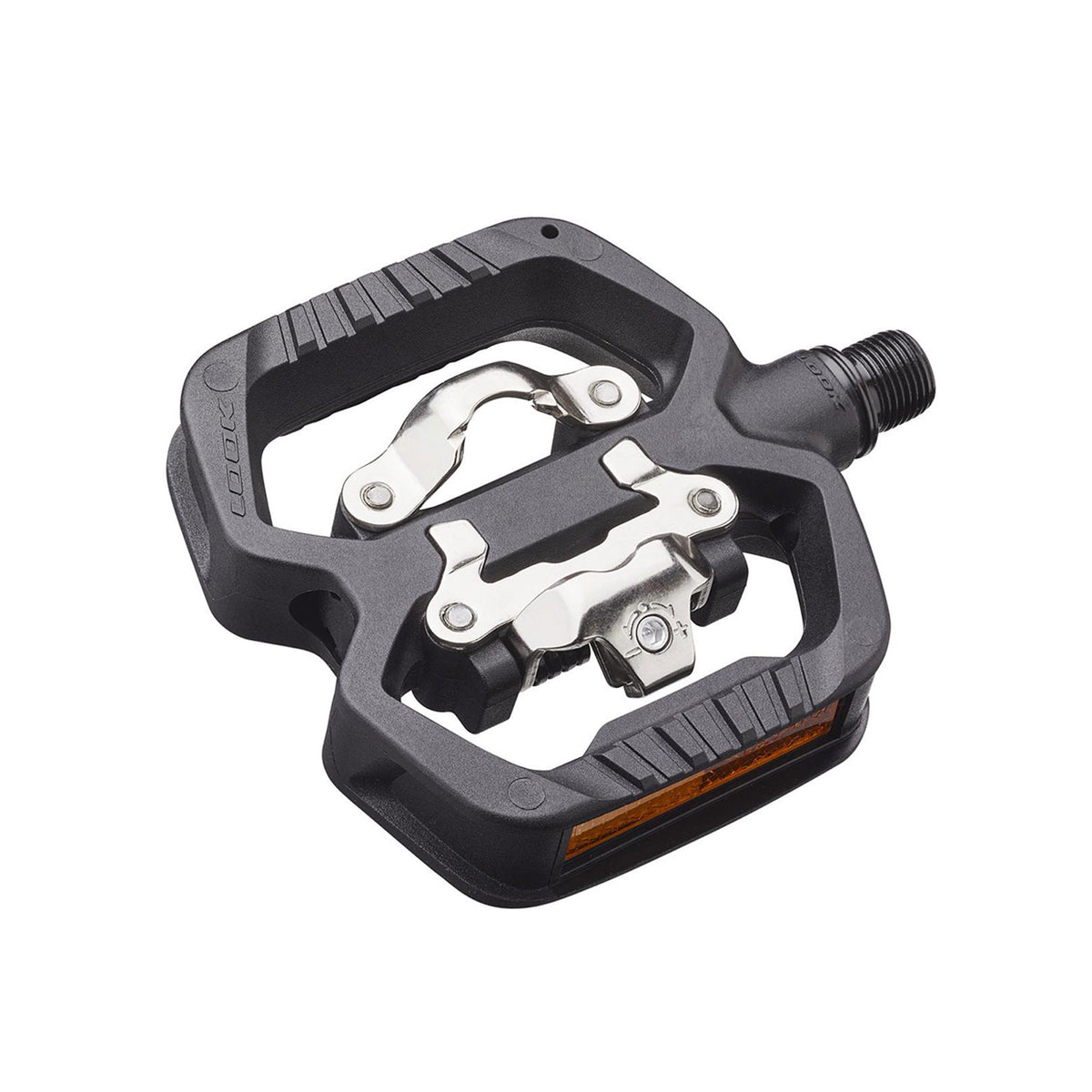 Look X-Venture dual-sided MTB pedals with SPD clipless and platform grip, suitable for mountain biking.