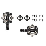 Look X-Track Race MTB pedals with SPD compatibility, adjustable tension, and mud-shedding design for mountain biking components.