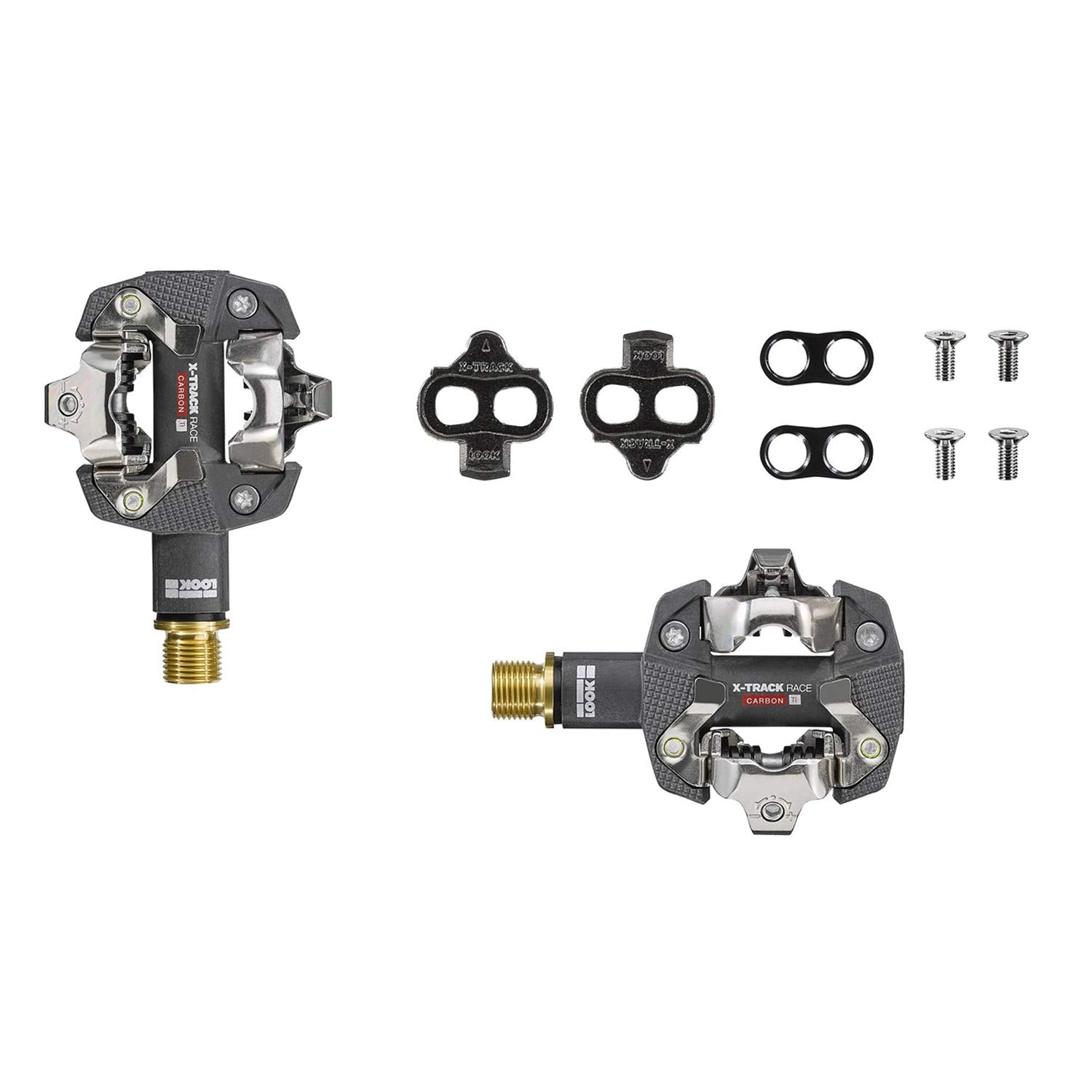 look x-track race carbon ti pedal Look X-Track Race Carbon Ti MTB Pedals with Adjustable SPD Cleat Tension