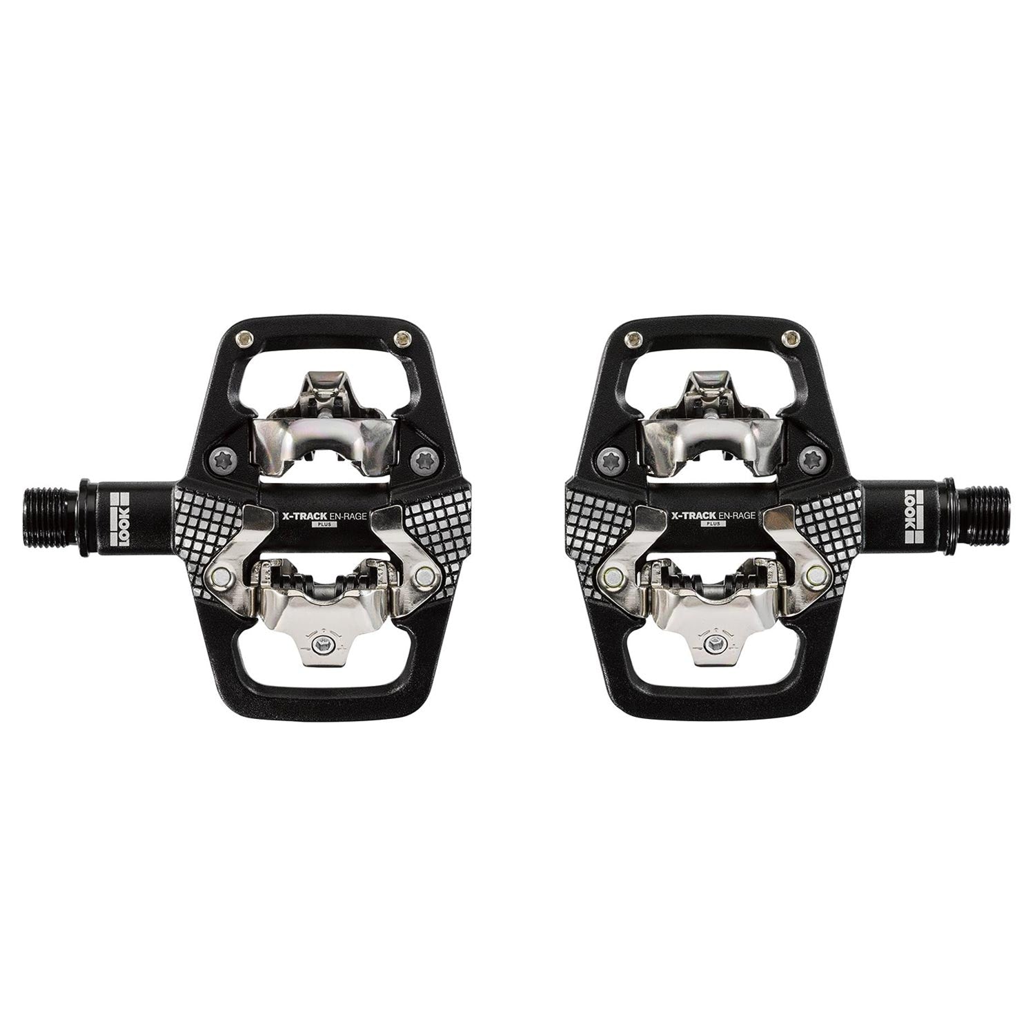Look X-Track EN-Rage Plus SPD MTB pedals for enduro and mountain biking, featuring durable metal construction and secure clip-in design.