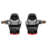 Look Keo Blade Power Dual Vision pedals with integrated power meter and safety lights, featuring sleek design and high-performance components.
